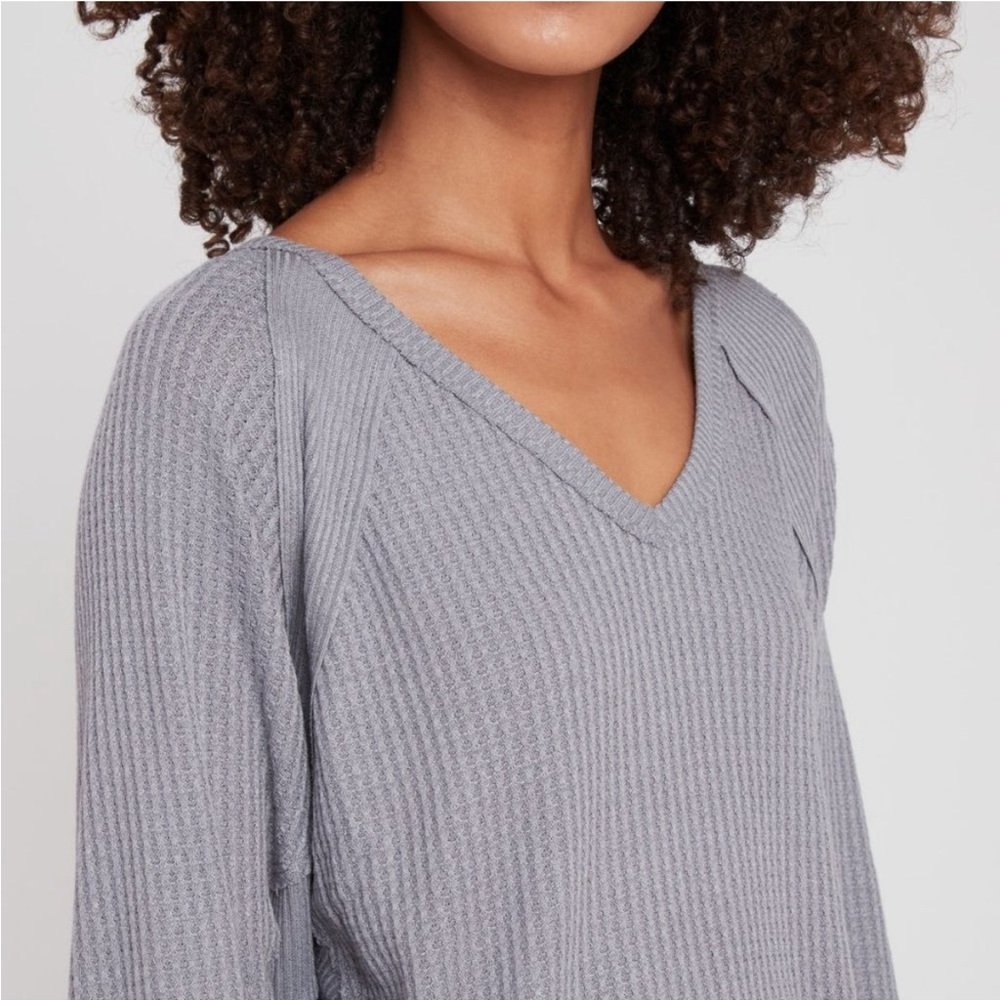 FP We The Free Santa Clara Oversized Thermal Top Medium Gray - Picture 7 of 13